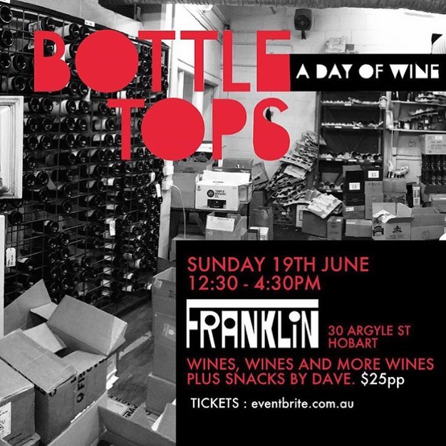 Our sister restaurant is having a Day of Wines!…… BOTTLE TOPS……. A SPECIAL GATHERING OF SOME OF OUR FAVOURITE SMALL AUSTRALIAN PRODUCERS UNDER ONE ROOF…
AN AFTERNOON OF TASTING AND SHARING…
WITH FOOD BY DAVE.

FEATURING… BOBAR
Boomtown 
Chapter 
Commune of Buttons 
D’Meure
Dr Edge
Domaine Simha
Gentle Folk
Good Intentions Wine Co.
Jauma
Konpira Maru
Latta
Little Reddie
Living Wines
Lucy Margaux
Manon
Momento Mori
Ochota Barrels
Patrick Sullivan
Project Brian
Sam Vinciullo
Shobbrook
Sinapius
Tim Ward
Travis Tausend
William Downie
Xavier
….more to be announced