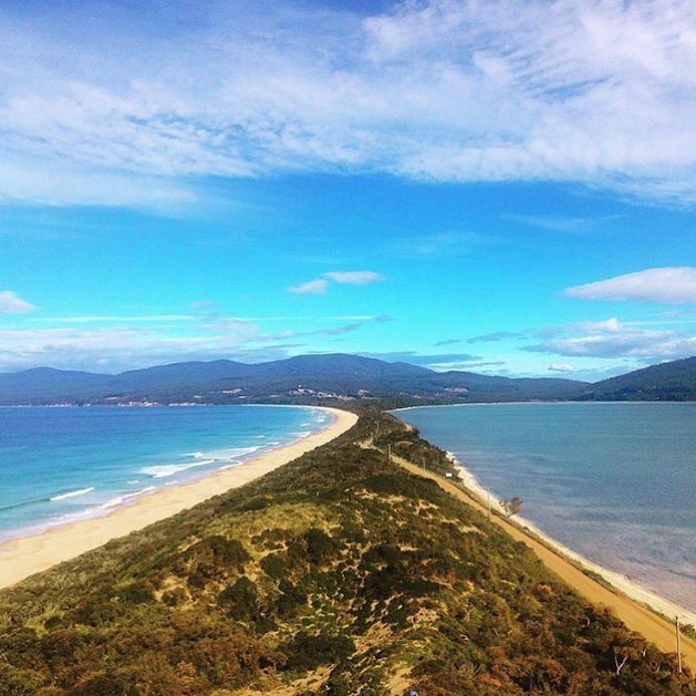 We look across peppermint bay to the wonderful Bruny Island .  One of Tasmanias must see places .  Our hotel is only 5 minutes drive from the ferry terminal .  Stop in for lunch or dinner .  Repost from @tasmania photo by @chloeoca  #foodlover  #tasmania  #hobart  #brunyisland