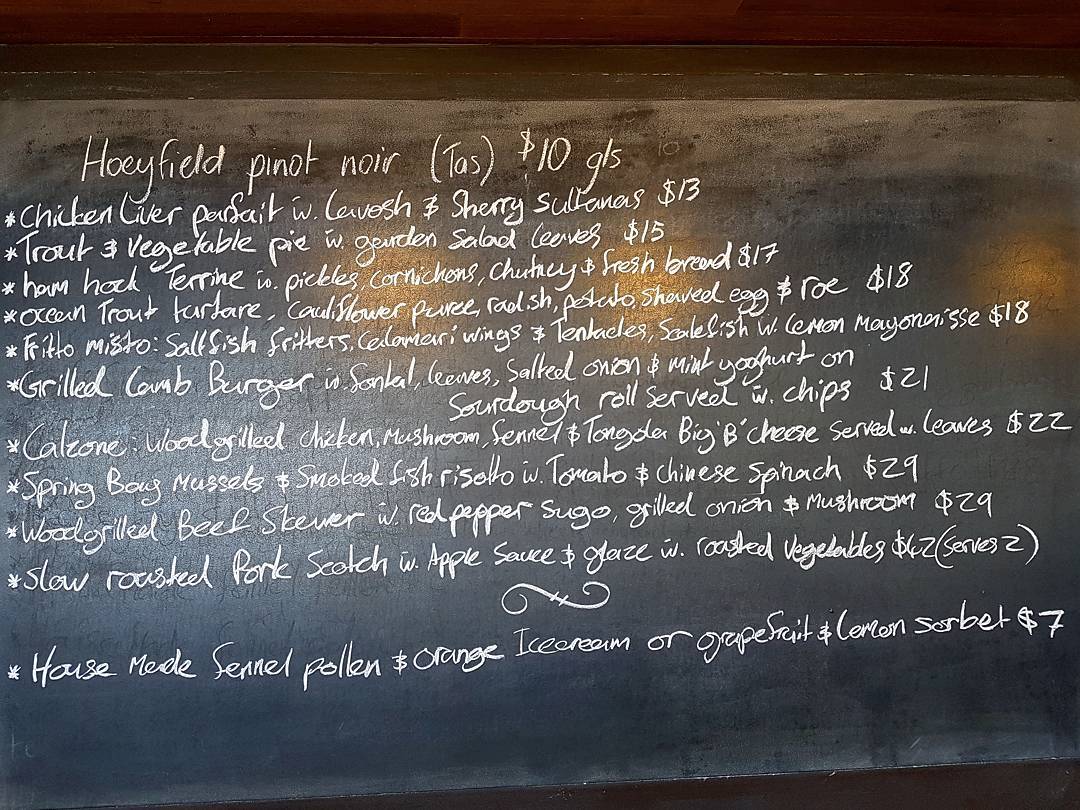 Come down today for lunch and check out our epic range of daily specials! #woodbridge #peppermintbay #tasmania #dailyspecials #blackboardspecials #delicious