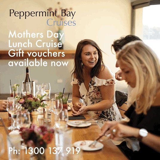 Looking for a special way to spend the day with mum this mothers day? Come down to Peppermint Bay onboard our cruise for a beautiful lunch and wines to match! #mothersday #cruise #peppermintbaycruise #peppermintbay #woodbridge