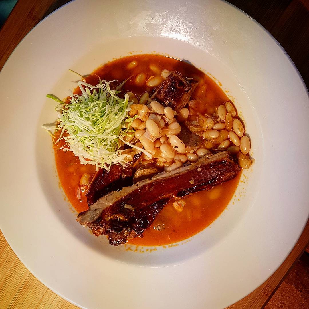 From todays specials: Fazol – smoked pork and white bean stew with house smoked pork ribs, house cured bacon and house made chorizo #peppermintbay #woodbridge #foodstagram #delicious #tasmanianfood #localproduce #housemade