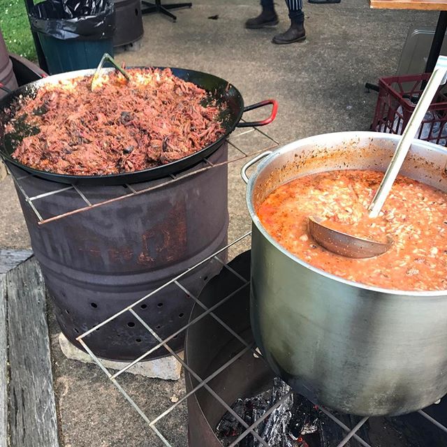 Chef Toby and his legendary cajun smoked brisket and gumbo … @toby_annear