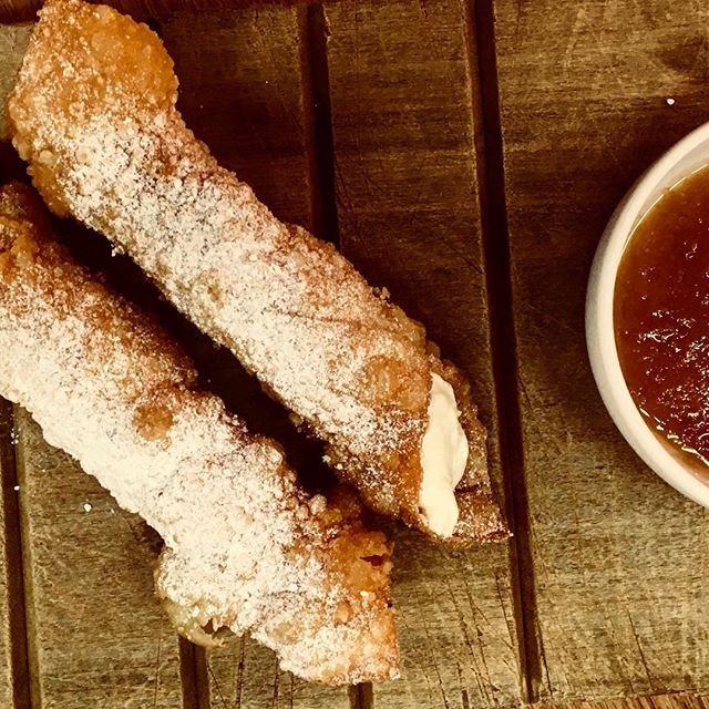 Also making a comeback is the cannoli . This time with a little whipped Tongola curd and some apple. #likeapiebutnotapie #cannolidipper @tongolacheese