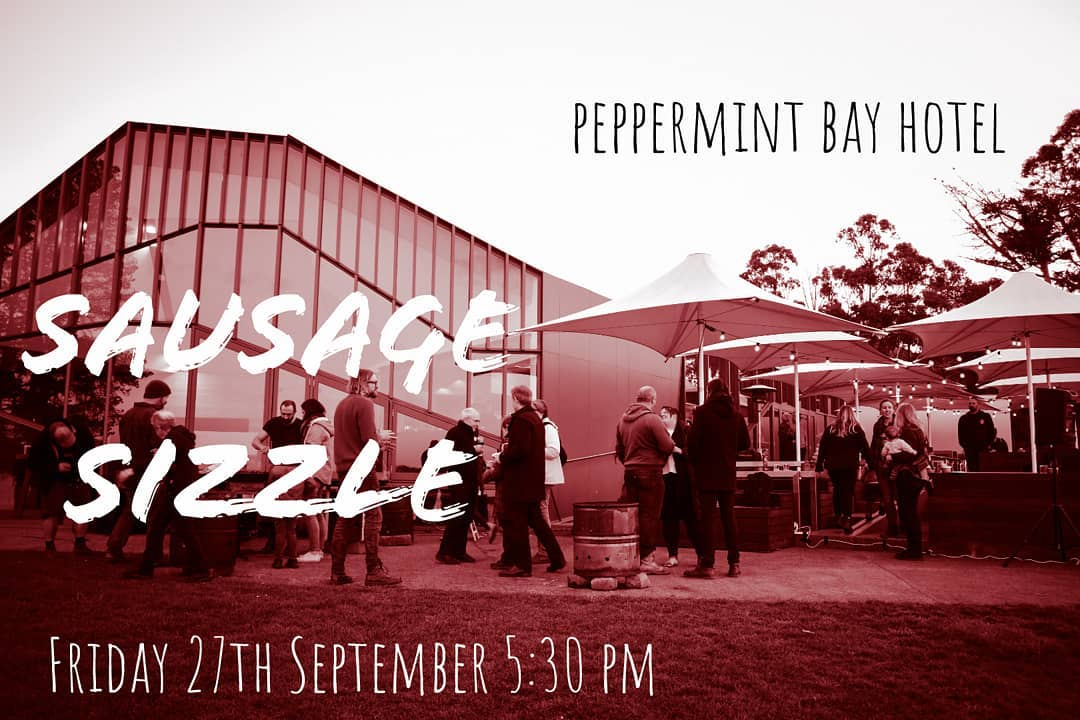 Round two of food and tunes on the terrace. This time we will be having a sausage sizzle featuring our handmade sausages w beers to match. Friday the 27th of September 5:30pm onwards. #peppermintbayhotel #sausagesizzle #handmade #cookingwithfire #woodbridge #tasmania