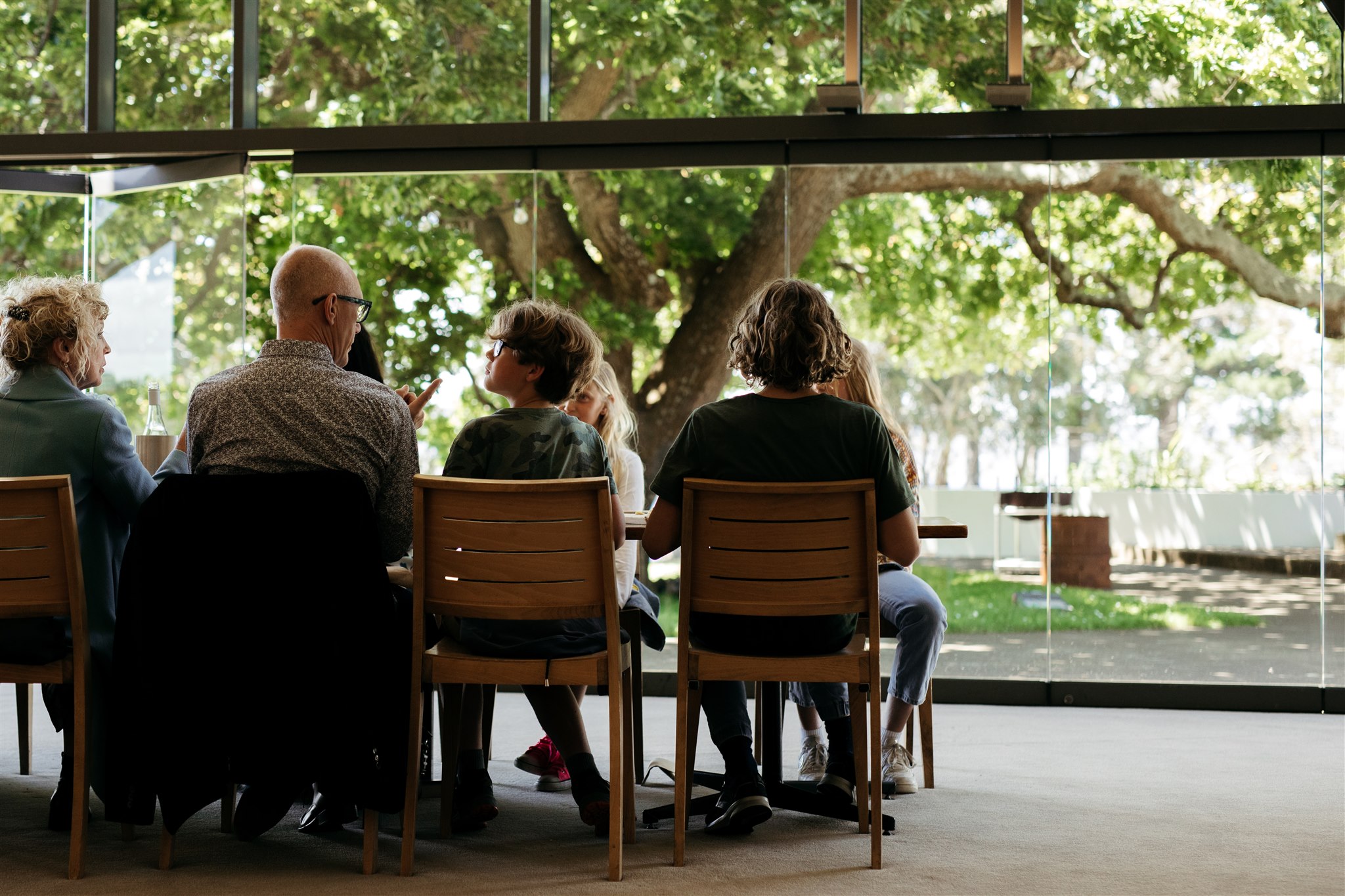 Group of diners sitting in seats
